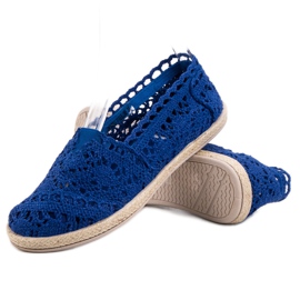 Sweet Shoes Alpargatas de encaje azules 6