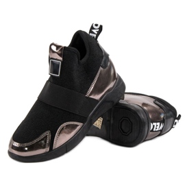 Zapatillas de cuña sin cordones negro 6