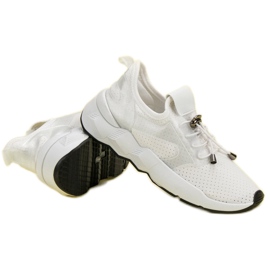 Zapatos deportivos con cordón blanco 5