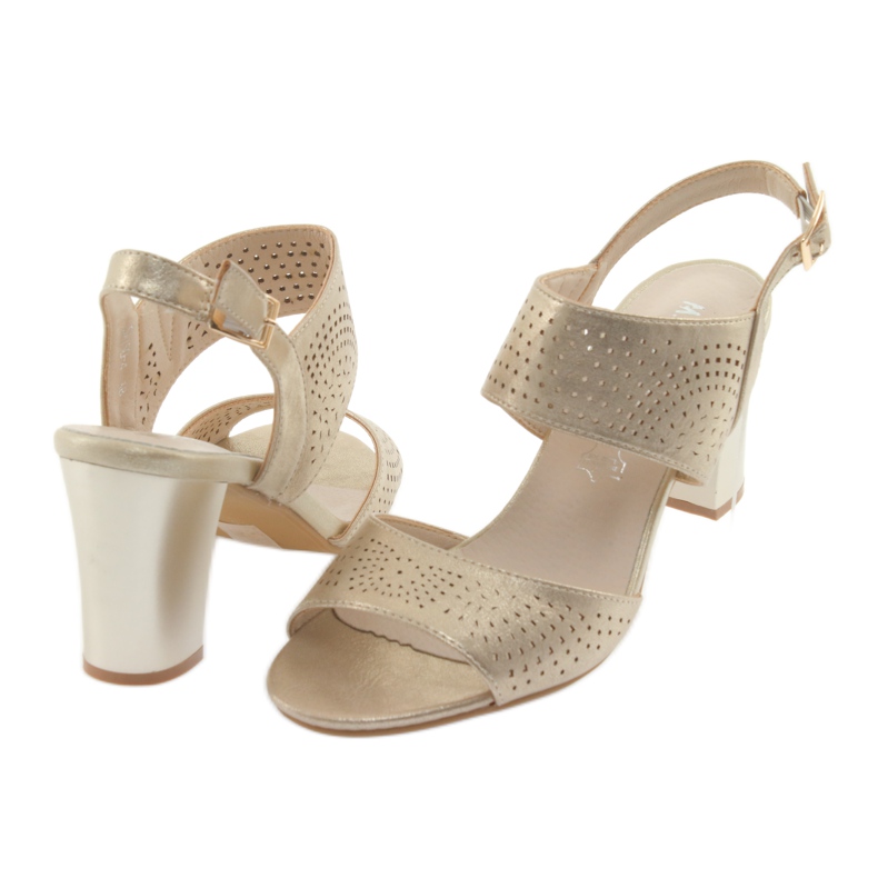 M.Daszyński Sandalias con plantilla de piel Daszyński amarillo 4