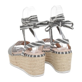 Sandalias de lona negra GG-68P Negro 1