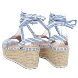 Sandalias de lona azul GG-68P LT.BLUE blanco 1 Sandalias de lona azul GG-68P LT.BLUE blanco 1