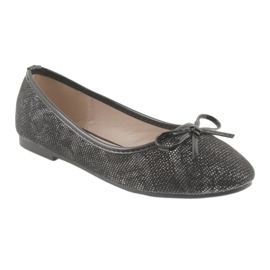 American Club Ballerinas de niñas con un arco lu17 negro 1