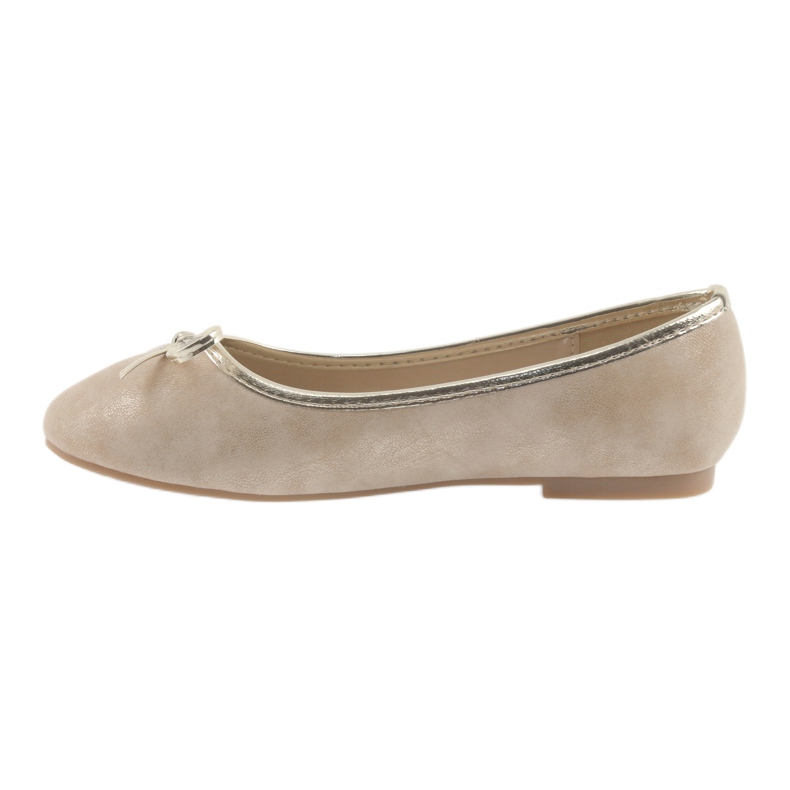 American Club LU17 bailarinas beige para niñas dorado 2