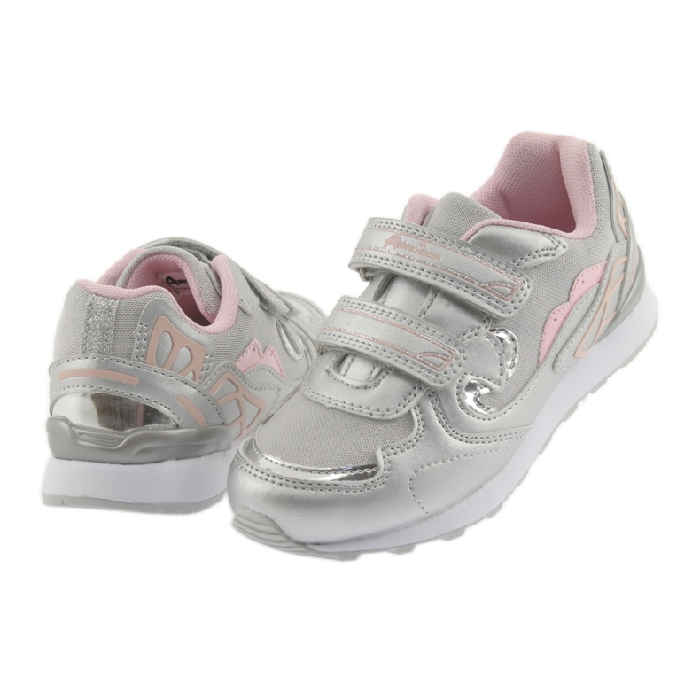 Deportivo Velcro American Club ES18 sebrne gris 4