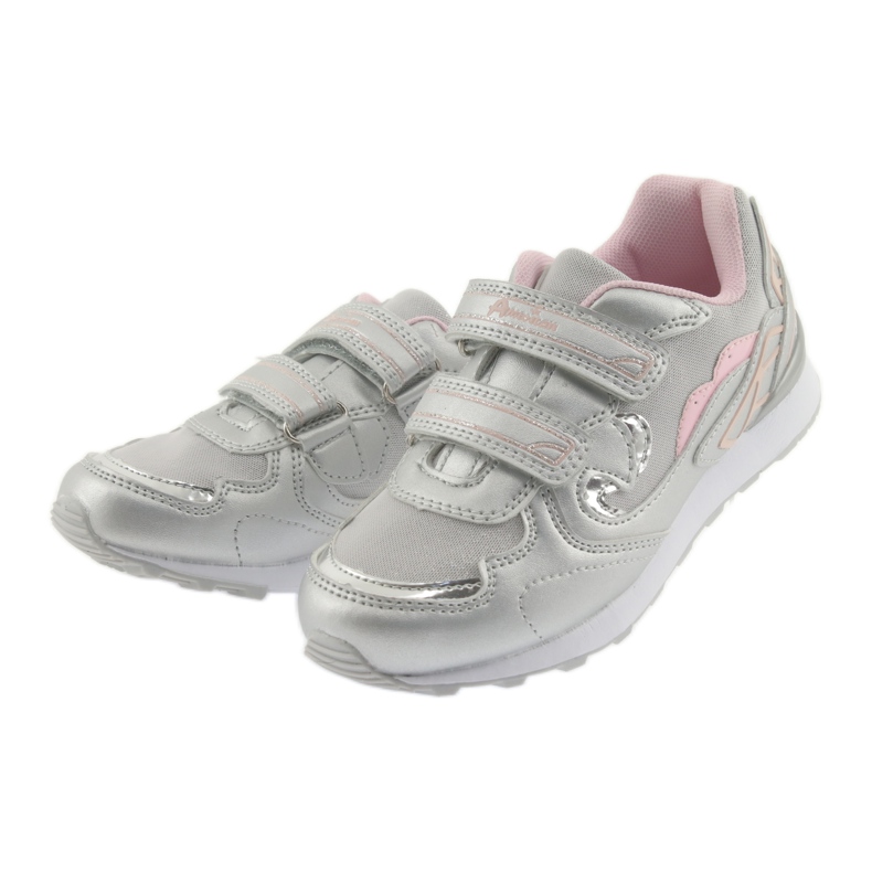 Deportivo Velcro American Club ES18 sebrne gris 3