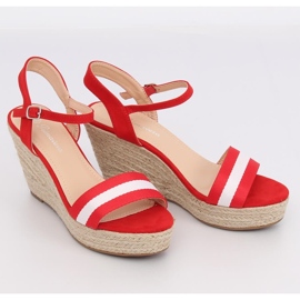Alpargatas rojas con cuñas, rojo 9072 Rojo 1