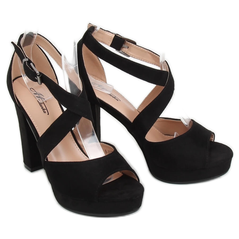 Sandalias negras en la plataforma B-88 Negra negro 1