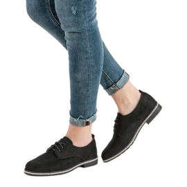 Seastar Zapatos brogue negros con cristales 6