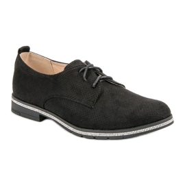 Seastar Zapatos brogue negros con cristales 2
