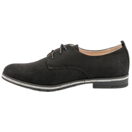 Seastar Zapatos brogue negros con cristales 3
