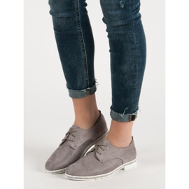 Seastar Zapatos brogue grises con cristales 5
