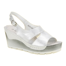 Sandalias ligeras en la cuña VINCEZA gris 3