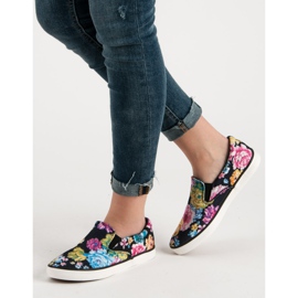 Yes Mile Slipony en flores negro multicolor 6