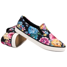 Yes Mile Slipony en flores negro multicolor 3