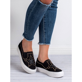 J. Star Zapatillas sin cordones con una estrella negro 6