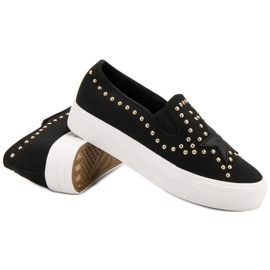 J. Star Zapatillas sin cordones con una estrella negro 1 J. Star Zapatillas sin cordones con una estrella negro 1