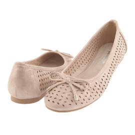 Bailarinas de mujer American Club LU13 beige dorado 4