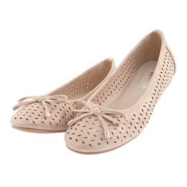 Bailarinas de mujer American Club LU13 beige dorado 3