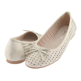 American Club LU13 bailarinas de mujer beige claro 4