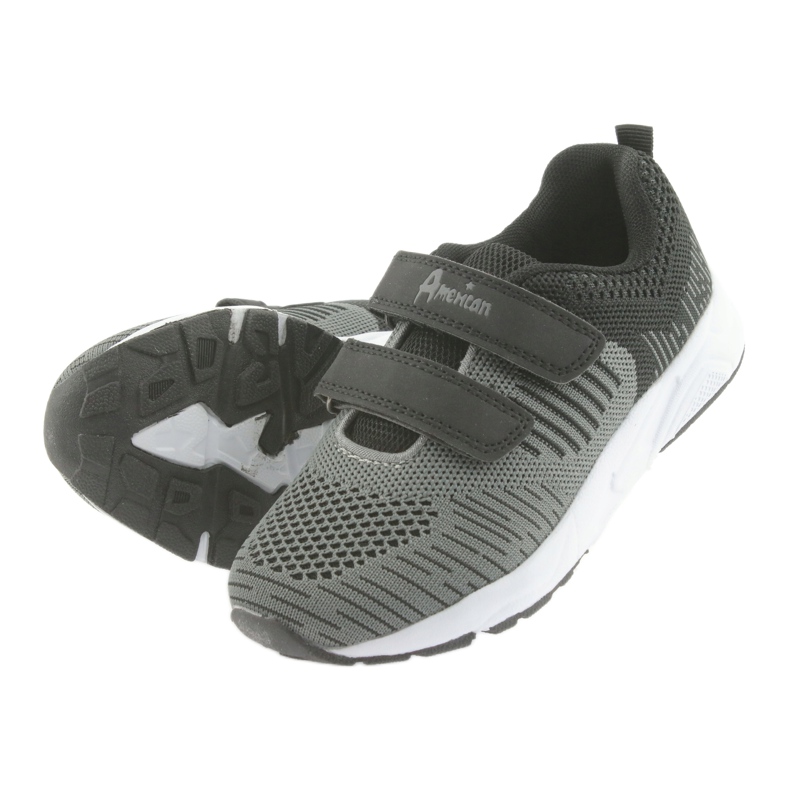 American Club Zapatillas deportivas American CA05 velcro negro gris 5