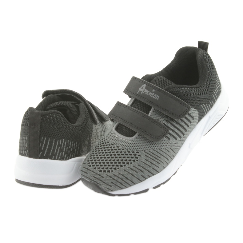 American Club Zapatillas deportivas American CA05 velcro negro gris 4
