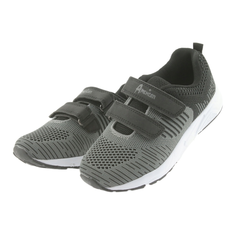 American Club Zapatillas deportivas American CA05 velcro negro gris 3