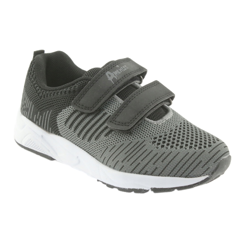 American Club Zapatillas deportivas American CA05 velcro negro gris 1