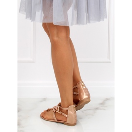 Sandalias con piedras de champán JH64P Champagne II-GAT rosado 4