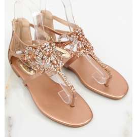 Sandalias con piedras de champán JH64P Champagne II-GAT rosado 2