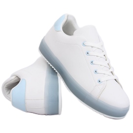 Deportivas blancas y azules de mujer 9118 Azul blanco 1
