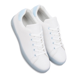 Deportivas blancas y azules de mujer 9118 Azul blanco 3