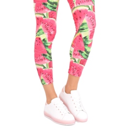 Deportivas blancas y rosas de mujer 9118 Pink blanco 4