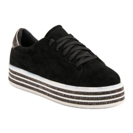 Creepers de ante con cristales negro 1