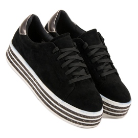 Creepers de ante con cristales negro 4