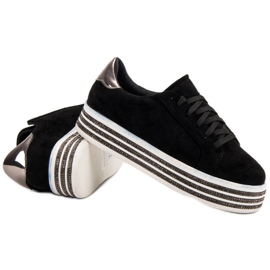 Creepers de ante con cristales negro 3