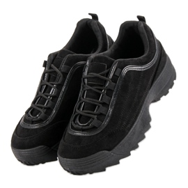 Zapatillas de ante negras negro 6