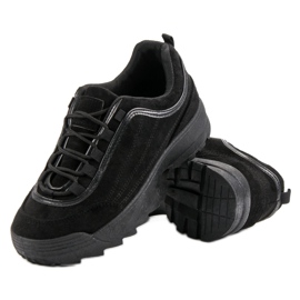 Zapatillas de ante negras negro 5