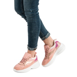 Calzado de moda en la plataforma rosado 2 Calzado de moda en la plataforma rosado 2