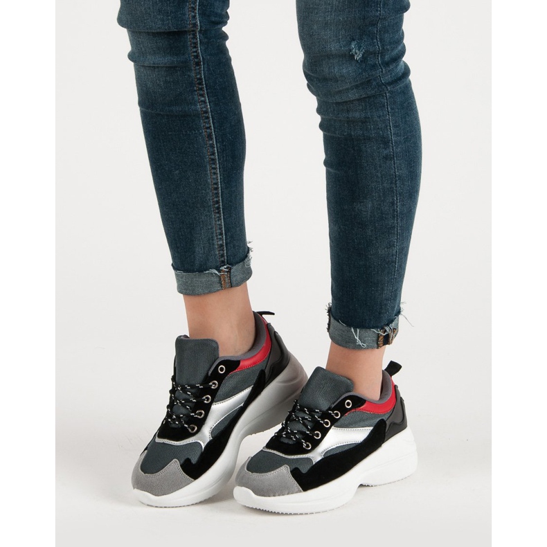 Calzado de moda en la plataforma gris multicolor 1 Calzado de moda en la plataforma gris multicolor 1