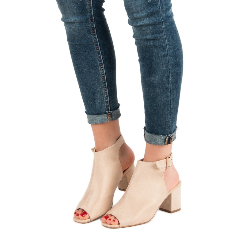 Super Mode Sandalias construidas en una barra marrón 1