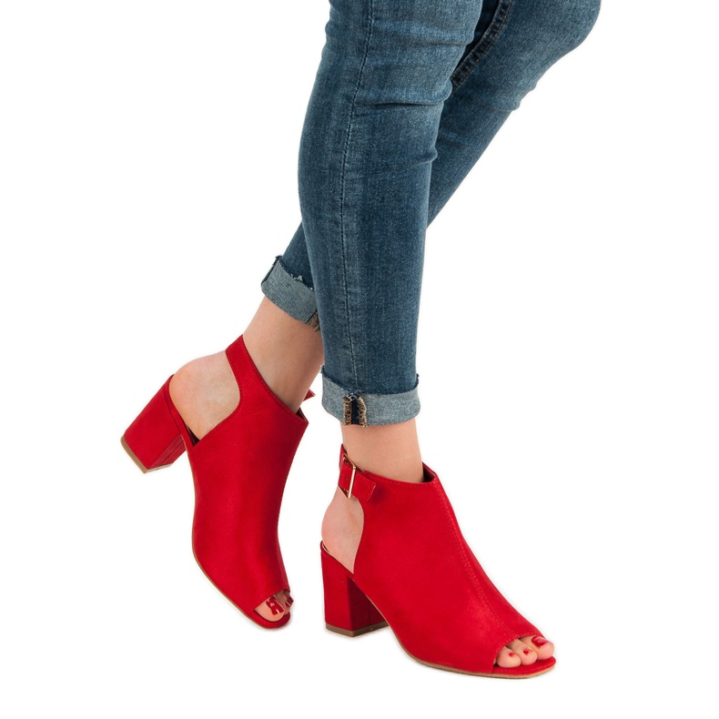 Super Mode Sandalias construidas en una barra rojo 1