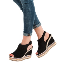 Nio Nio Sandalias de cuña incorporadas negro 1