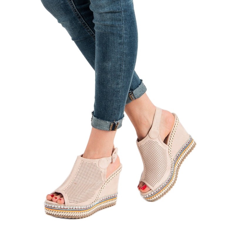 Nio Nio Sandalias de cuña incorporadas rosa 1