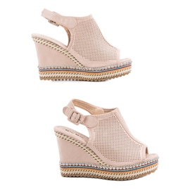 Nio Nio Sandalias de cuña incorporadas rosado 2