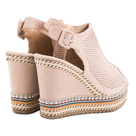 Nio Nio Sandalias de cuña incorporadas rosado 3