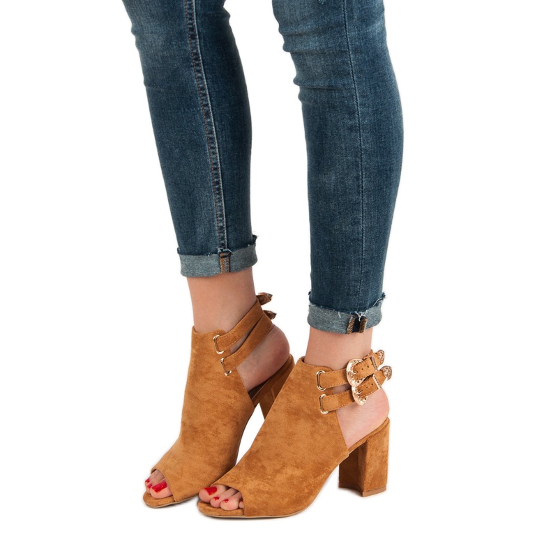 Erynn Sandalias de construcción elegante marrón 1