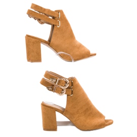 Erynn Sandalias de construcción elegante marrón 6