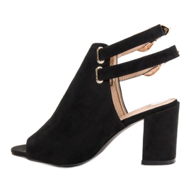 Erynn Sandalias de construcción elegante negro 5