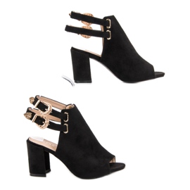 Erynn Sandalias de construcción elegante negro 2